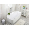 Elegant Decor 59 Inch Soaking Bathtub In Glossy White BT10559GW